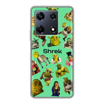 Силиконовый чехол на Infinix Note 30 Pro с принтом Шрек Shrek Силиконовый чехол на Infinix Note 30 Pro с принтом Шрек Shrek
