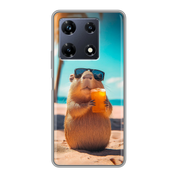 Силиконовый чехол на Infinix Note 30 Pro с принтом Капибара Силиконовый чехол на Infinix Note 30 Pro с принтом Капибара