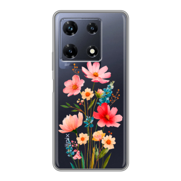 Силиконовый чехол на Infinix Note 30 Pro с принтом Цветы Силиконовый чехол на Infinix Note 30 Pro с принтом Цветы