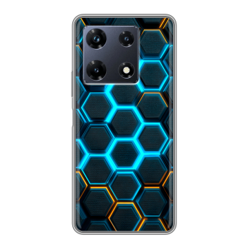 Силиконовый чехол на Infinix Note 30 Pro с принтом Неоновые соты Силиконовый чехол на Infinix Note 30 Pro с принтом Неоновые соты