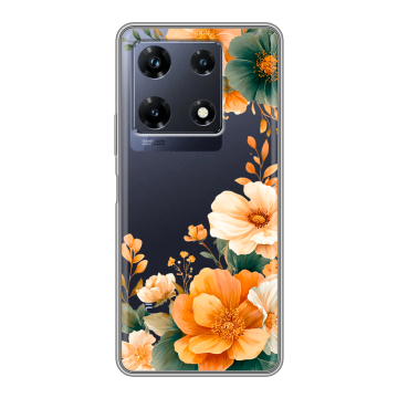Силиконовый чехол на Infinix Note 30 Pro с принтом Цветы принт Силиконовый чехол на Infinix Note 30 Pro с принтом Цветы принт