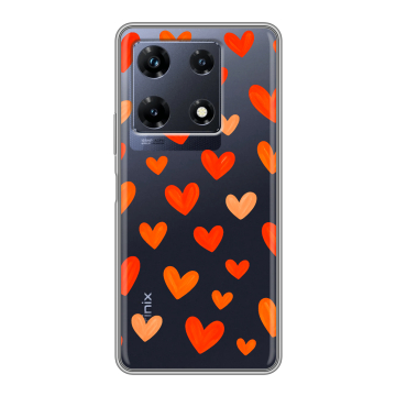 Силиконовый чехол на Infinix Note 30 Pro с принтом Сердечки Силиконовый чехол на Infinix Note 30 Pro с принтом Сердечки