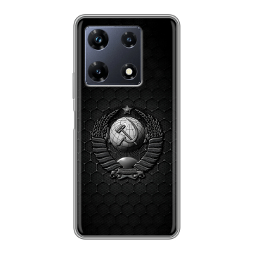Силиконовый чехол на Infinix Note 30 Pro с принтом Герб Флаг СССР Силиконовый чехол на Infinix Note 30 Pro с принтом Герб Флаг СССР