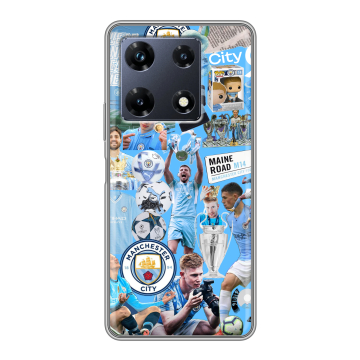 Силиконовый чехол на Infinix Note 30 Pro с принтом Man City Манчестер Сити Силиконовый чехол на Infinix Note 30 Pro с принтом Man City Манчестер Сити