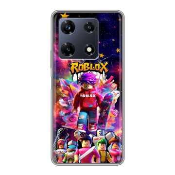 Силиконовый чехол на Infinix Note 30 Pro с принтом Roblox Роблокс