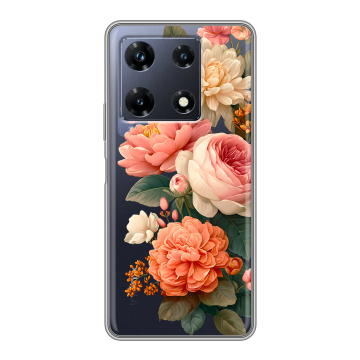 Силиконовый чехол на Infinix Note 30 Pro с принтом цветы Силиконовый чехол на Infinix Note 30 Pro с принтом цветы