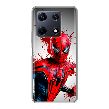 Силиконовый чехол на Infinix Note 30 Pro с принтом Spiderman Человек паук