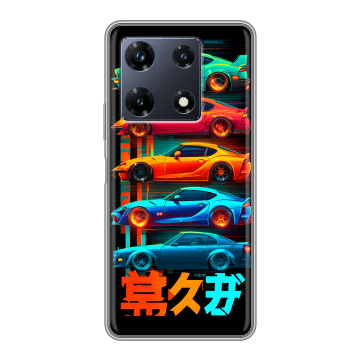 Силиконовый чехол на Infinix Note 30 Pro с принтом машины тачки Силиконовый чехол на Infinix Note 30 Pro с принтом машины тачки