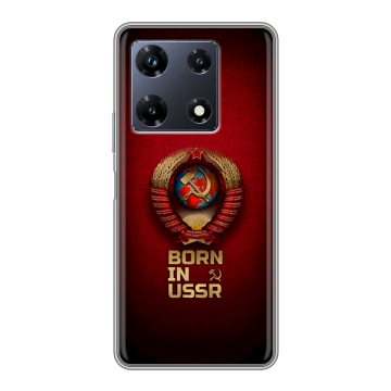Силиконовый чехол на Infinix Note 30 Pro с принтом Флаг Герб СССР Силиконовый чехол на Infinix Note 30 Pro с принтом Флаг Герб СССР