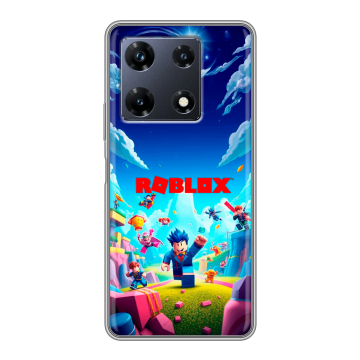 Силиконовый чехол на Infinix Note 30 Pro с принтом Roblox Роблокс