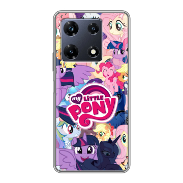 Силиконовый чехол на Infinix Note 30 Pro с принтом My little pony Дружба чудо Силиконовый чехол на Infinix Note 30 Pro с принтом My little pony Дружба чудо