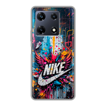 Силиконовый чехол на Infinix Note 30 Pro с принтом Nike Найк