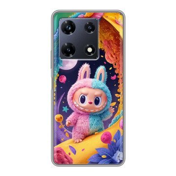 Силиконовый чехол на Infinix Note 30 Pro с принтом Labubu Лабубу
