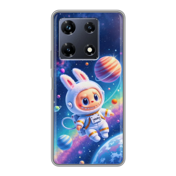 Силиконовый чехол на Infinix Note 30 Pro с принтом Labubu Лабубу