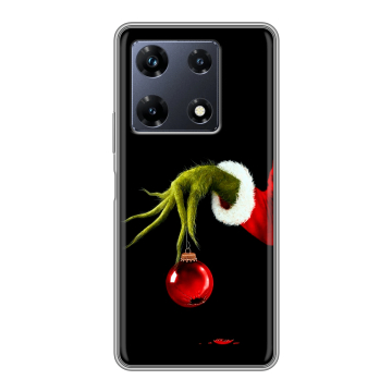 Силиконовый чехол на Infinix Note 30 Pro с принтом Новый год Гринч Силиконовый чехол на Infinix Note 30 Pro с принтом Новый год Гринч