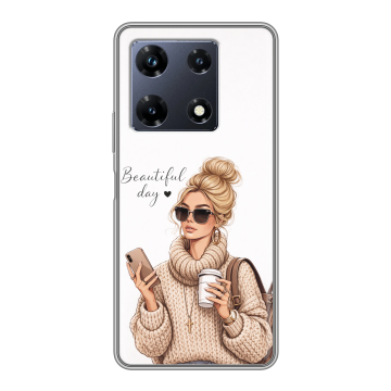 Силиконовый чехол на Infinix Note 30 Pro с принтом женский Силиконовый чехол на Infinix Note 30 Pro с принтом женский