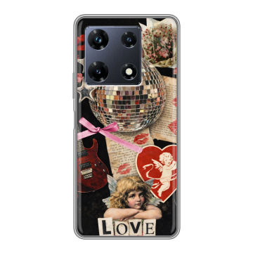 Силиконовый чехол на Infinix Note 30 Pro с принтом для девочек Силиконовый чехол на Infinix Note 30 Pro с принтом для девочек