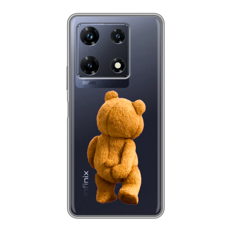 Силиконовый чехол на Infinix Note 30 Pro с принтом Медведь Силиконовый чехол на Infinix Note 30 Pro с принтом Медведь