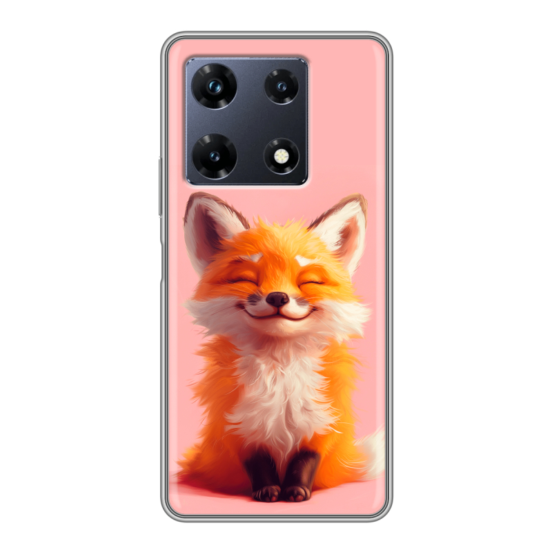 Силиконовый чехол на Infinix Note 30 Pro с принтом милая лиса Силиконовый чехол на Infinix Note 30 Pro с принтом милая лиса