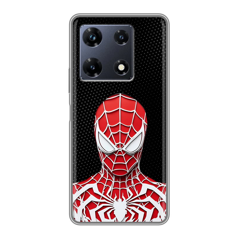 Силиконовый чехол на Infinix Note 30 Pro с принтом человек паук spiderman Силиконовый чехол на Infinix Note 30 Pro с принтом человек паук spiderman