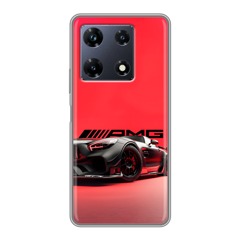 Силиконовый чехол на Infinix Note 30 Pro с принтом Мерседес Mercedes AMG Силиконовый чехол на Infinix Note 30 Pro с принтом Мерседес Mercedes AMG