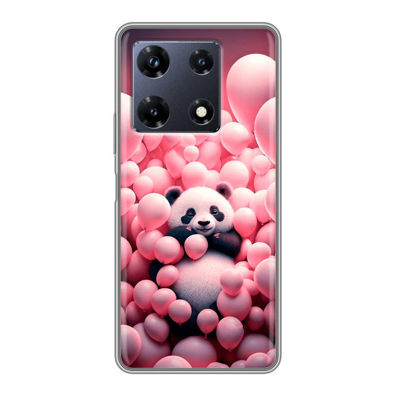 Силиконовый чехол на Infinix Note 30 Pro с принтом Панда Силиконовый чехол на Infinix Note 30 Pro с принтом Панда