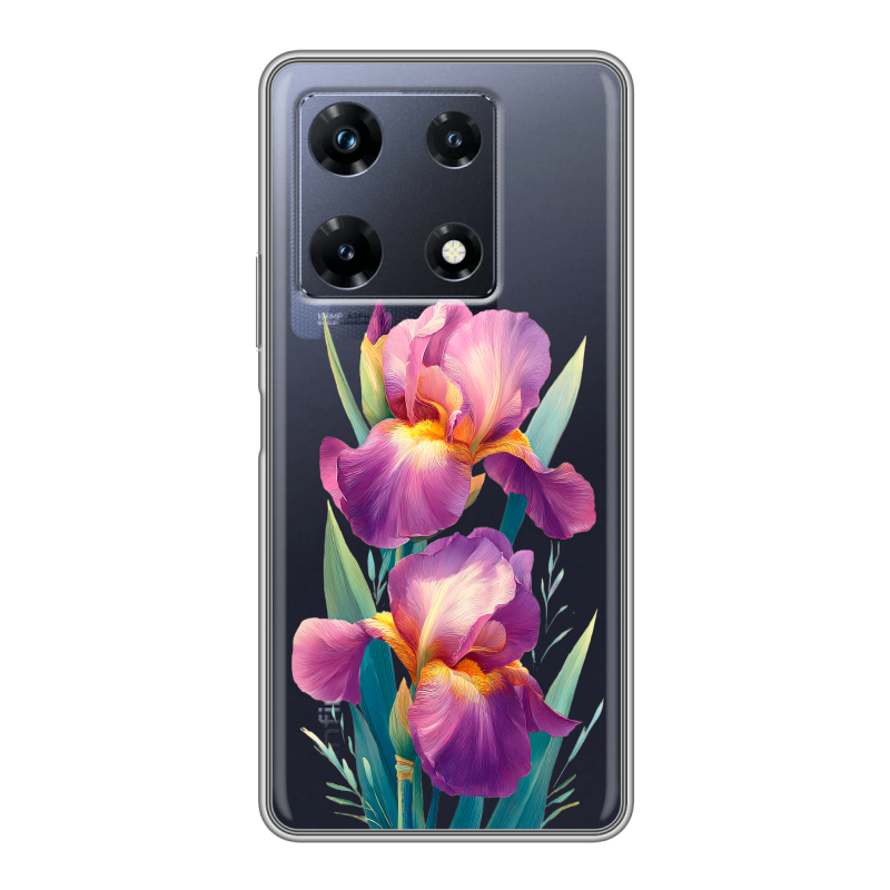 Силиконовый чехол на Infinix Note 30 Pro с принтом Цветы орхидеи Силиконовый чехол на Infinix Note 30 Pro с принтом Цветы орхидеи