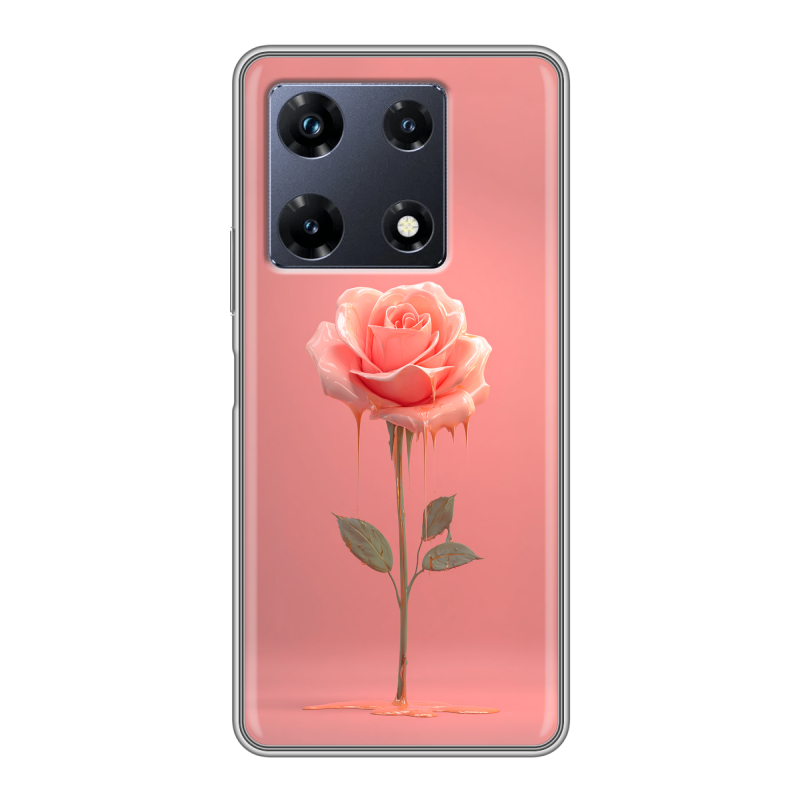 Силиконовый чехол на Infinix Note 30 Pro с принтом Розовая роза Силиконовый чехол на Infinix Note 30 Pro с принтом Розовая роза
