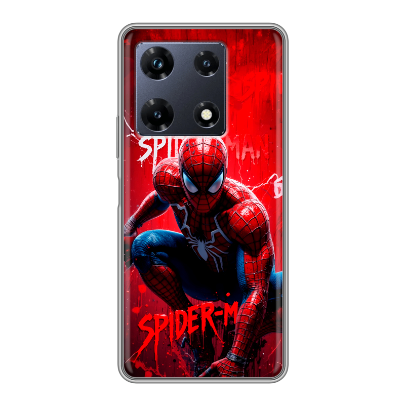 Силиконовый чехол на Infinix Note 30 Pro с принтом Spiderman Человек паук Силиконовый чехол на Infinix Note 30 Pro с принтом Spiderman Человек паук