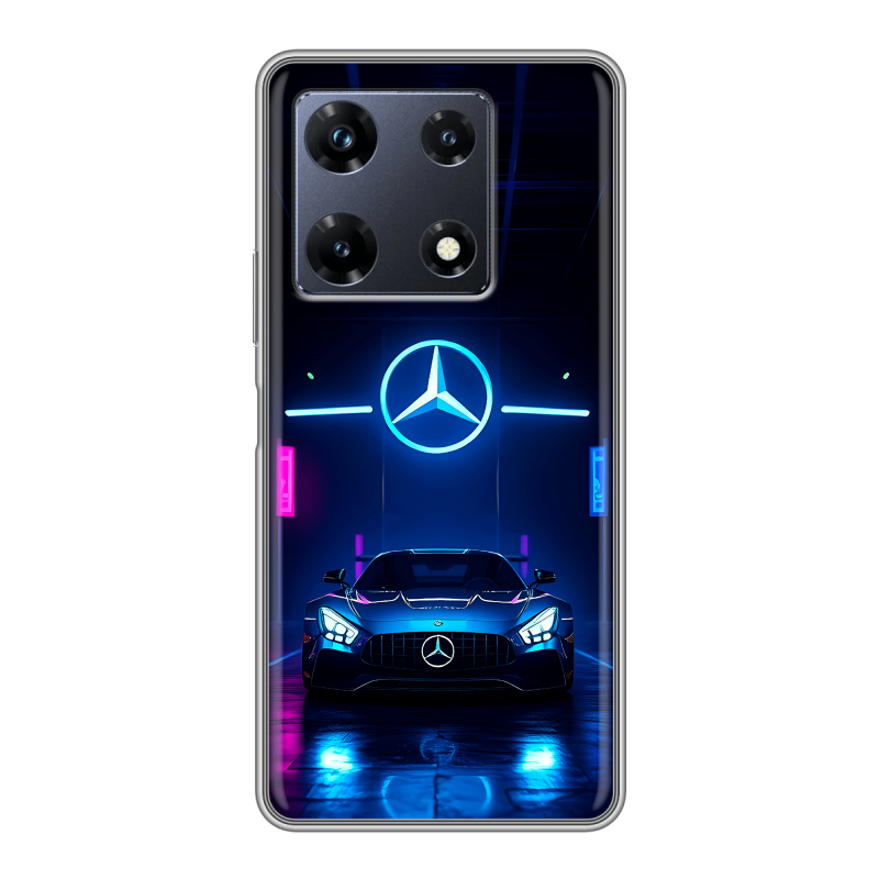 Силиконовый чехол на Infinix Note 30 Pro с принтом Mercedes Мерседес Силиконовый чехол на Infinix Note 30 Pro с принтом Mercedes Мерседес