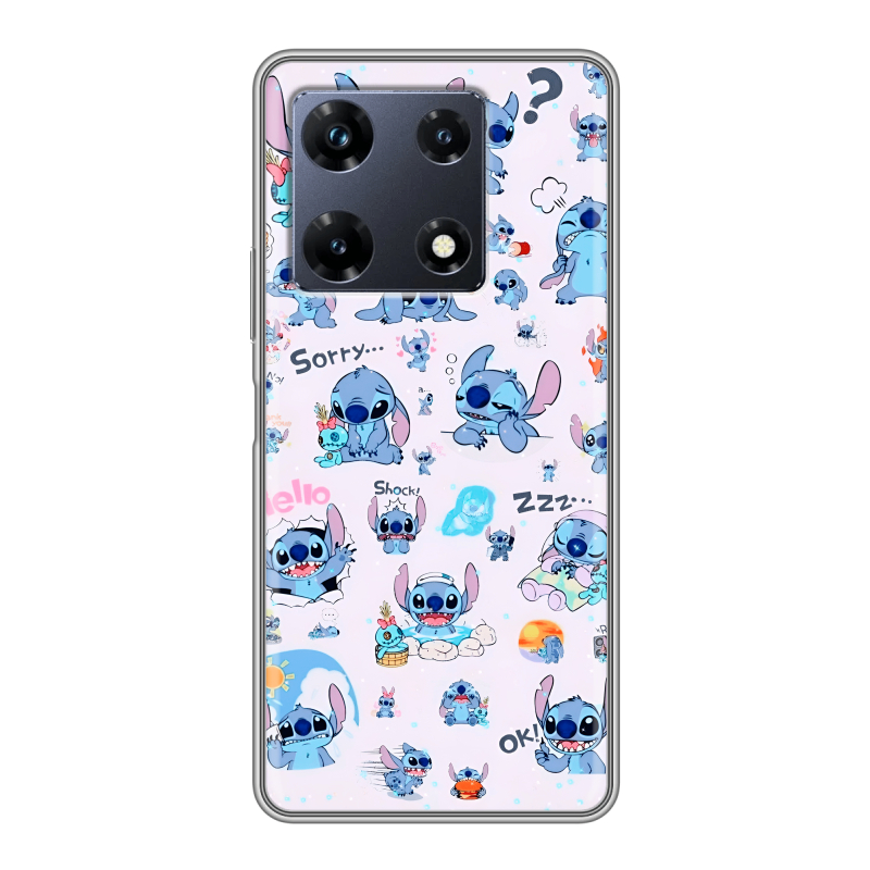 Силиконовый чехол на Infinix Note 30 Pro с принтом Лило и Стич Силиконовый чехол на Infinix Note 30 Pro с принтом Лило и Стич