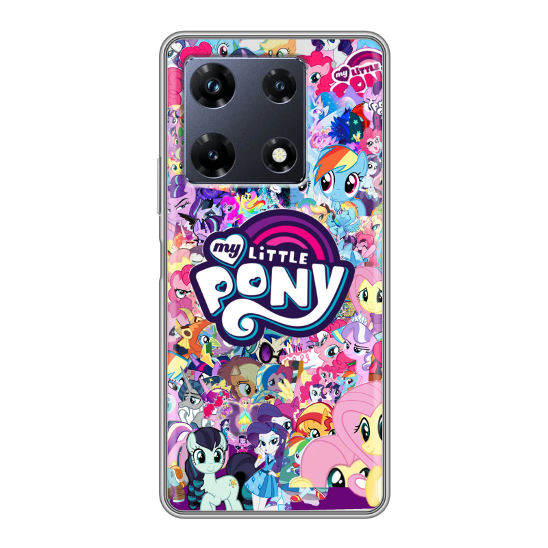 Силиконовый чехол на Infinix Note 30 Pro с принтом My little pony Дружба чудо Силиконовый чехол на Infinix Note 30 Pro с принтом My little pony Дружба чудо