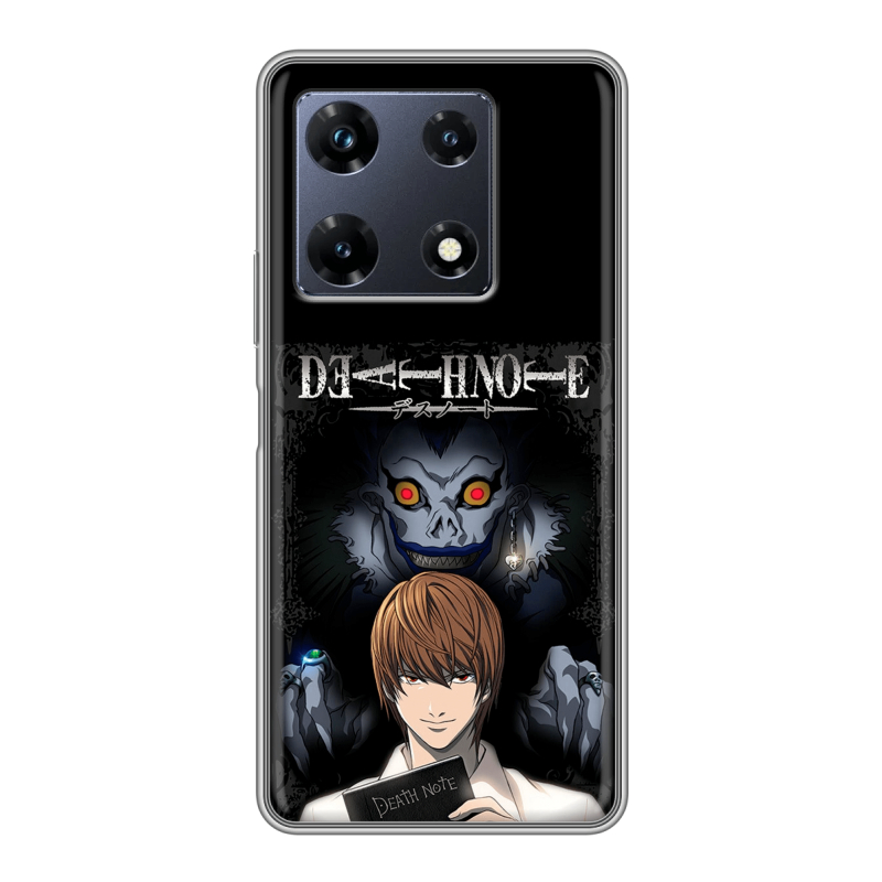 Силиконовый чехол на Infinix Note 30 Pro с принтом Death note Тетрадь смерти Силиконовый чехол на Infinix Note 30 Pro с принтом Death note Тетрадь смерти