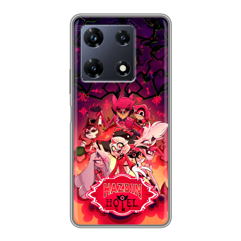 Силиконовый чехол на Infinix Note 30 Pro с принтом Hazbin Hotel Отель Хазбин Силиконовый чехол на Infinix Note 30 Pro с принтом Hazbin Hotel Отель Хазбин