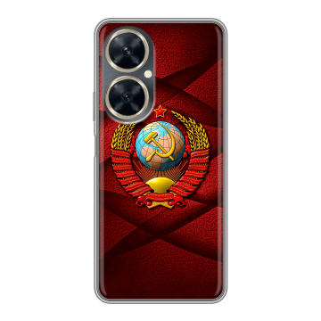 Силиконовый чехол на Huawei Nova 11i с принтом Герб СССР Силиконовый чехол на Huawei Nova 11i с принтом Герб СССР