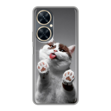 Силиконовый чехол на Huawei Nova 11i с принтом Коты Силиконовый чехол на Huawei Nova 11i с принтом Коты