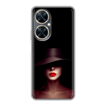 Силиконовый чехол на Huawei Nova 11i с принтом Девушка в шляпе Силиконовый чехол на Huawei Nova 11i с принтом Девушка в шляпе