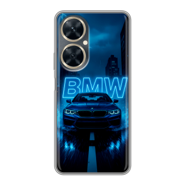 Силиконовый чехол на Huawei Nova 11i с принтом BMW БМВ