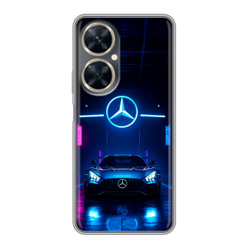 Силиконовый чехол на Huawei Nova 11i с принтом Mercedes Мерседес Силиконовый чехол на Huawei Nova 11i с принтом Mercedes Мерседес