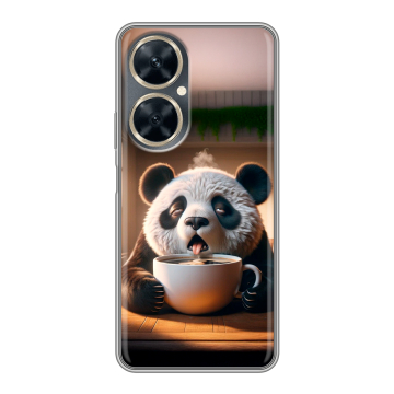 Силиконовый чехол на Huawei Nova 11i с принтом смешная панда