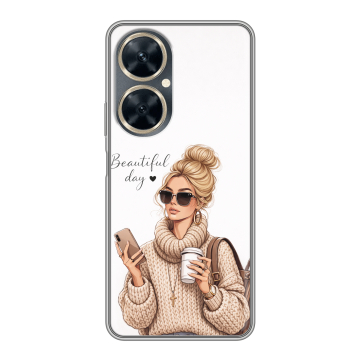 Силиконовый чехол на Huawei Nova 11i с принтом женский Силиконовый чехол на Huawei Nova 11i с принтом женский