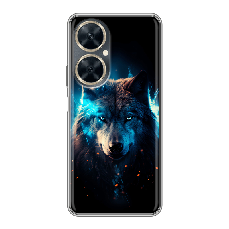 Силиконовый чехол на Huawei Nova 11i с принтом Волк ночной Силиконовый чехол на Huawei Nova 11i с принтом Волк ночной