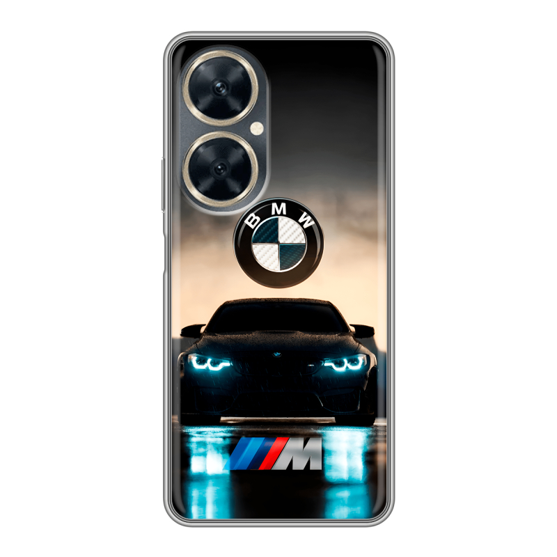 Силиконовый чехол на Huawei Nova 11i с принтом БМВ BMW Силиконовый чехол на Huawei Nova 11i с принтом БМВ BMW
