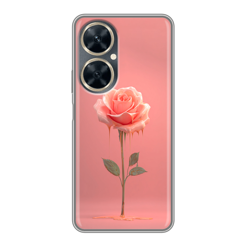 Силиконовый чехол на Huawei Nova 11i с принтом Розовая роза Силиконовый чехол на Huawei Nova 11i с принтом Розовая роза