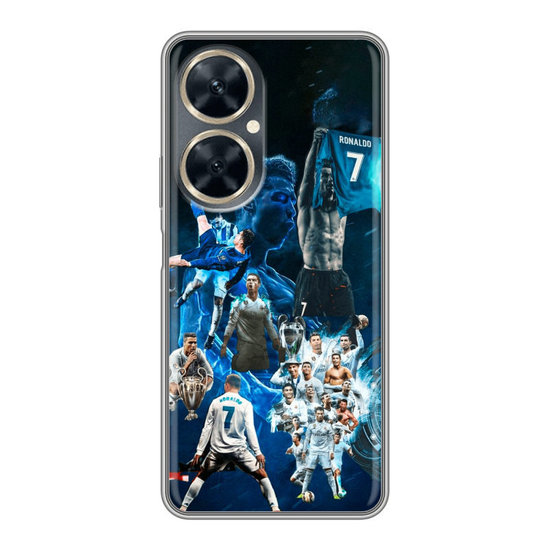 Силиконовый противоударный чехол на Huawei Nova 11i с принтом Реал Роналдо Силиконовый противоударный чехол на Huawei Nova 11i с принтом Реал Роналдо