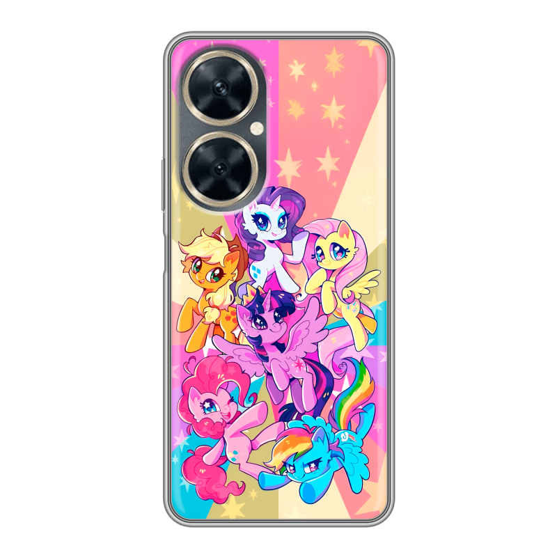 Силиконовый чехол на Huawei Nova 11i с принтом My little pony Дружба чудо Силиконовый чехол на Huawei Nova 11i с принтом My little pony Дружба чудо