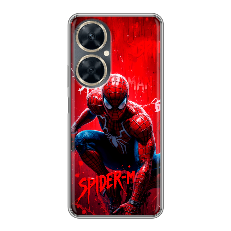 Силиконовый противоударный чехол на Huawei Nova 11i с принтом Spiderman Человек паук Силиконовый противоударный чехол на Huawei Nova 11i с принтом Spiderman Человек паук