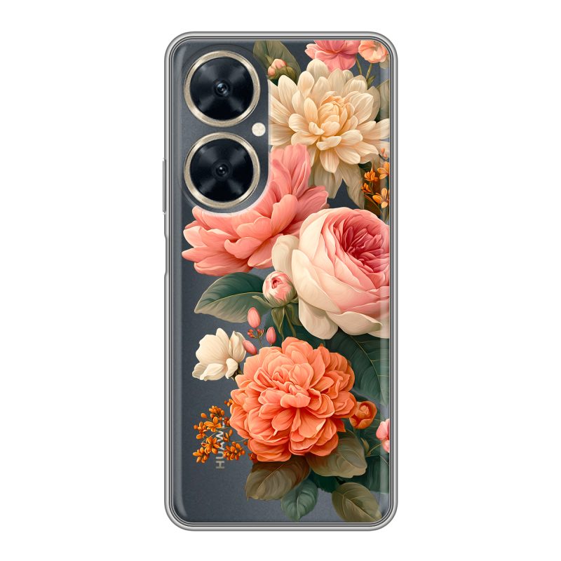 Силиконовый чехол на Huawei Nova 11i с принтом цветы Силиконовый чехол на Huawei Nova 11i с принтом цветы
