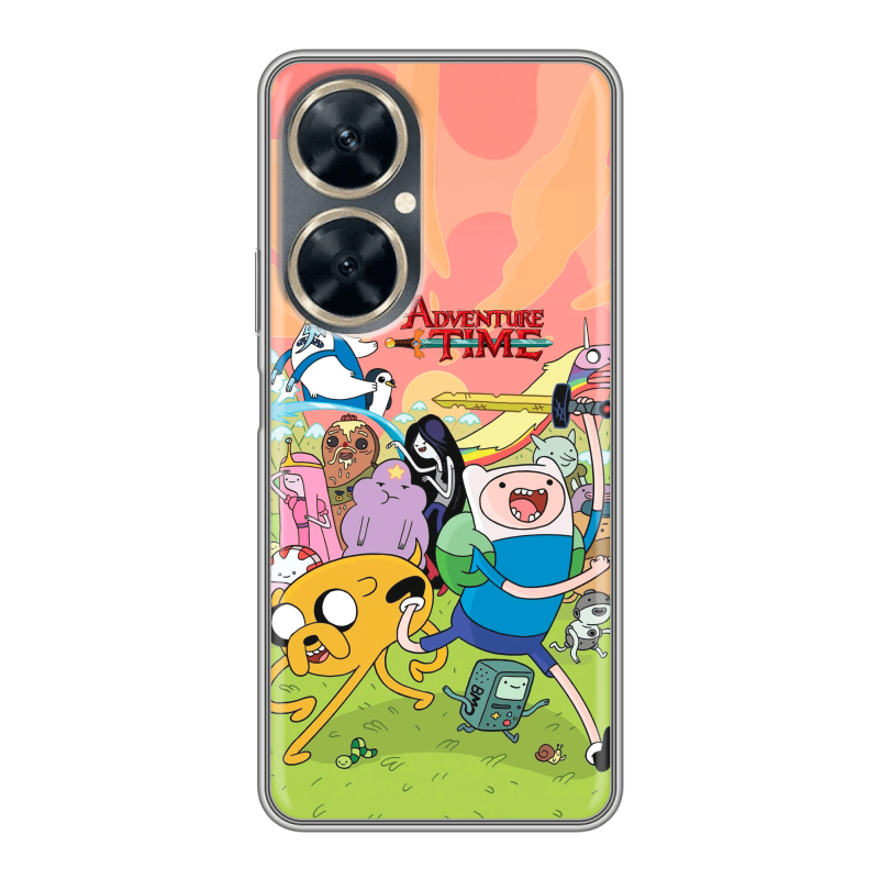 Силиконовый чехол на Huawei Nova 11i с принтом Adventure time Время приключений Силиконовый чехол на Huawei Nova 11i с принтом Adventure time Время приключений