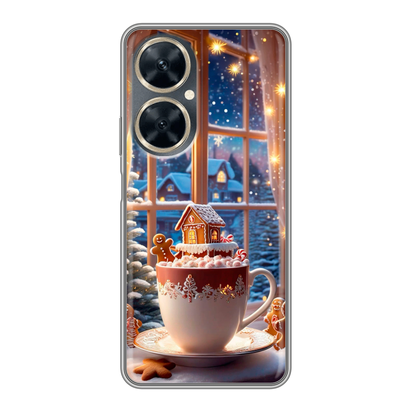 Силиконовый чехол на Huawei Nova 11i с принтом Новый год Силиконовый чехол на Huawei Nova 11i с принтом Новый год